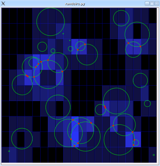 Circles inserted into a geometric hash