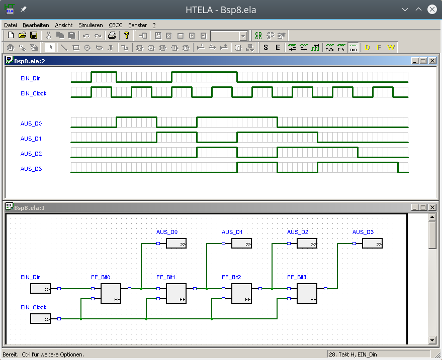 Screenshot HTLEA 2.0 shift register